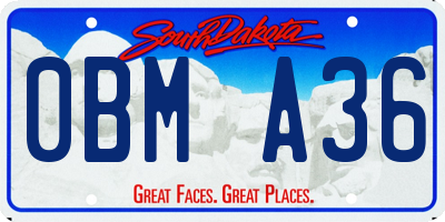 SD license plate 0BMA36