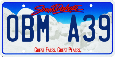 SD license plate 0BMA39