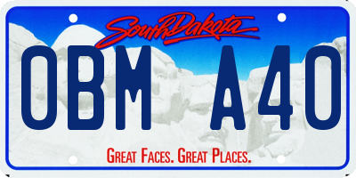 SD license plate 0BMA40