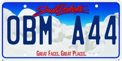 SD license plate 0BMA44