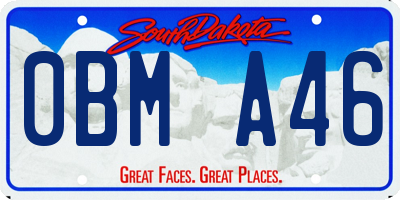 SD license plate 0BMA46
