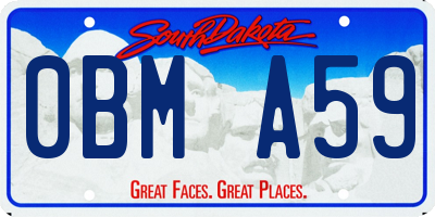 SD license plate 0BMA59