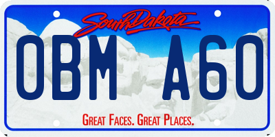 SD license plate 0BMA60