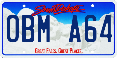 SD license plate 0BMA64