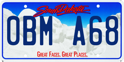 SD license plate 0BMA68