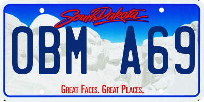 SD license plate 0BMA69