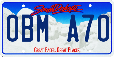 SD license plate 0BMA70