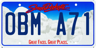 SD license plate 0BMA71