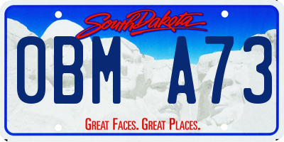 SD license plate 0BMA73