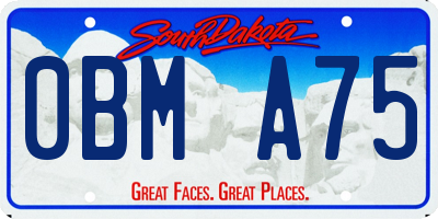 SD license plate 0BMA75