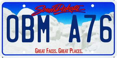 SD license plate 0BMA76