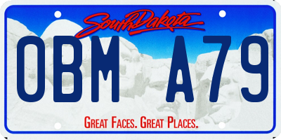 SD license plate 0BMA79