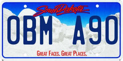 SD license plate 0BMA90