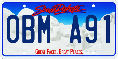 SD license plate 0BMA91