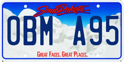 SD license plate 0BMA95
