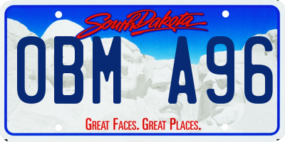 SD license plate 0BMA96
