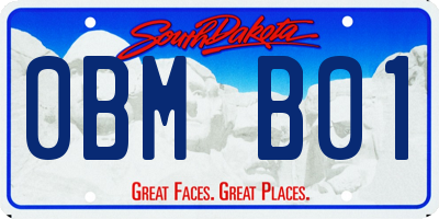 SD license plate 0BMB01