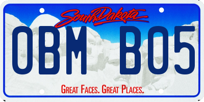 SD license plate 0BMB05