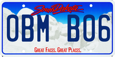 SD license plate 0BMB06