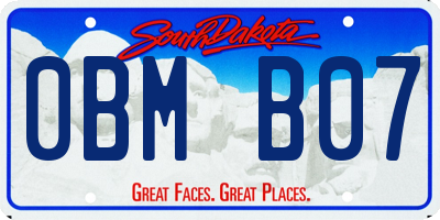 SD license plate 0BMB07