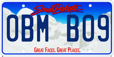 SD license plate 0BMB09