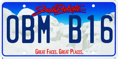 SD license plate 0BMB16