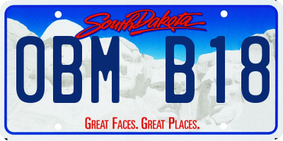 SD license plate 0BMB18