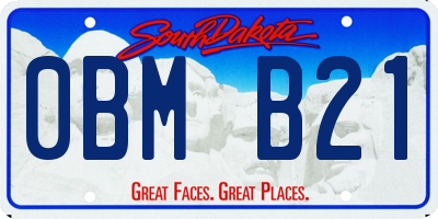 SD license plate 0BMB21