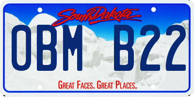 SD license plate 0BMB22