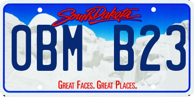 SD license plate 0BMB23