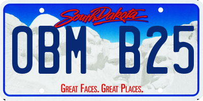 SD license plate 0BMB25