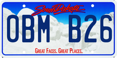 SD license plate 0BMB26