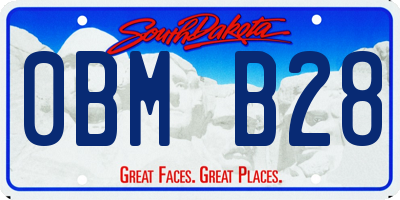 SD license plate 0BMB28
