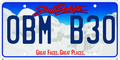 SD license plate 0BMB30