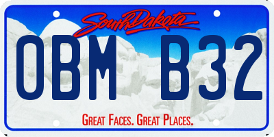 SD license plate 0BMB32