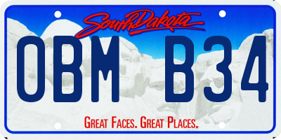 SD license plate 0BMB34