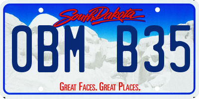 SD license plate 0BMB35