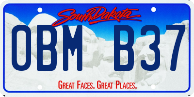 SD license plate 0BMB37