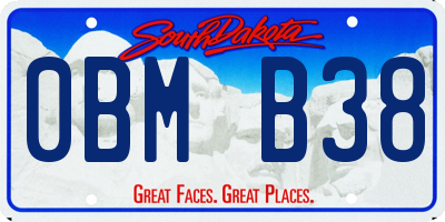 SD license plate 0BMB38