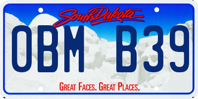 SD license plate 0BMB39