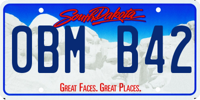 SD license plate 0BMB42