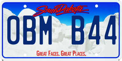 SD license plate 0BMB44