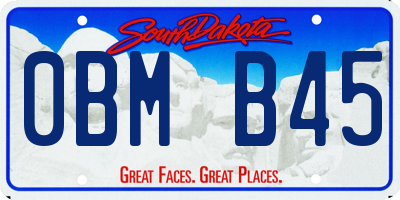SD license plate 0BMB45
