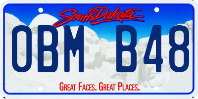 SD license plate 0BMB48