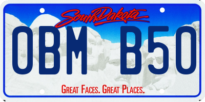 SD license plate 0BMB50