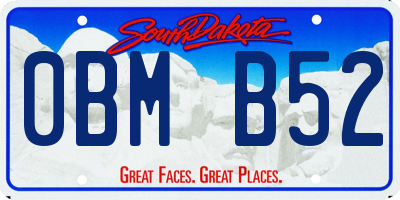 SD license plate 0BMB52