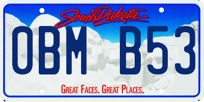 SD license plate 0BMB53