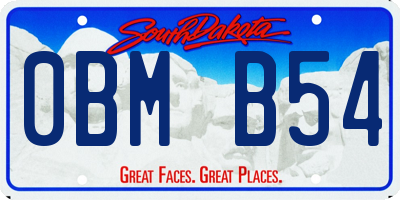 SD license plate 0BMB54