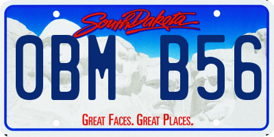 SD license plate 0BMB56