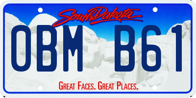SD license plate 0BMB61